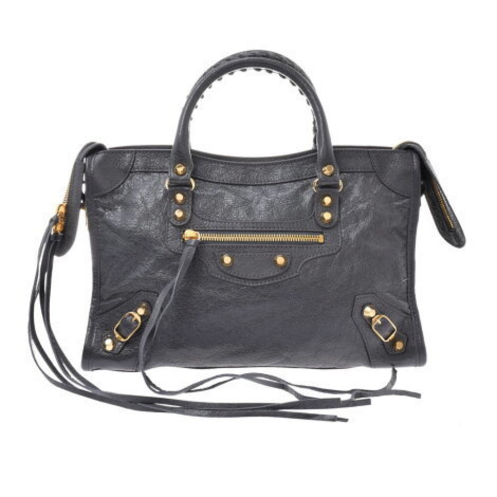 BALENCIAGA City Grey Leather Bag